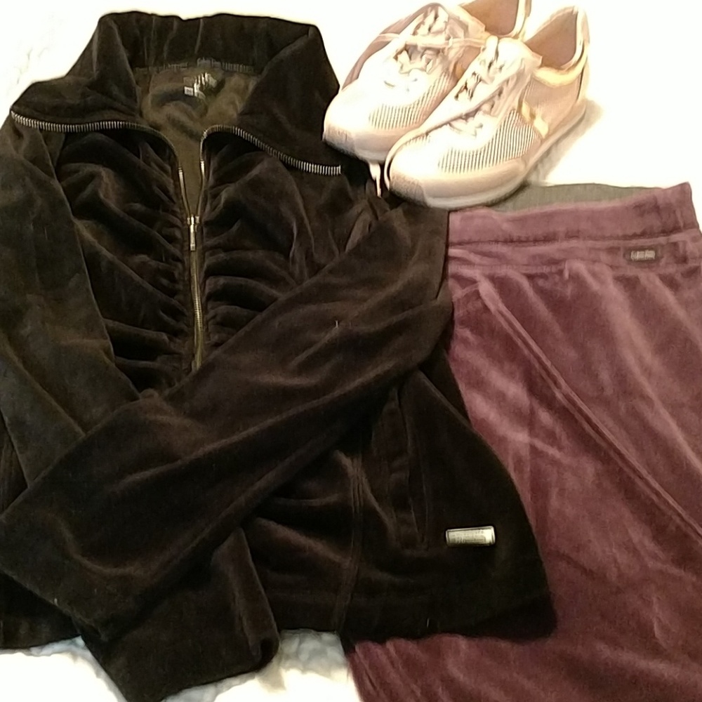 Calvin Klein velour jacket and pants